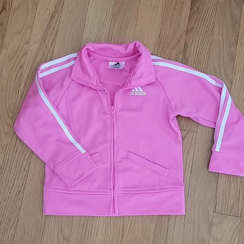 ADIDAS BRIGHT PINK JOGGING OUTFIT SET 24 MONTHS